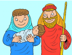 Mary, Joseph and baby Jesus